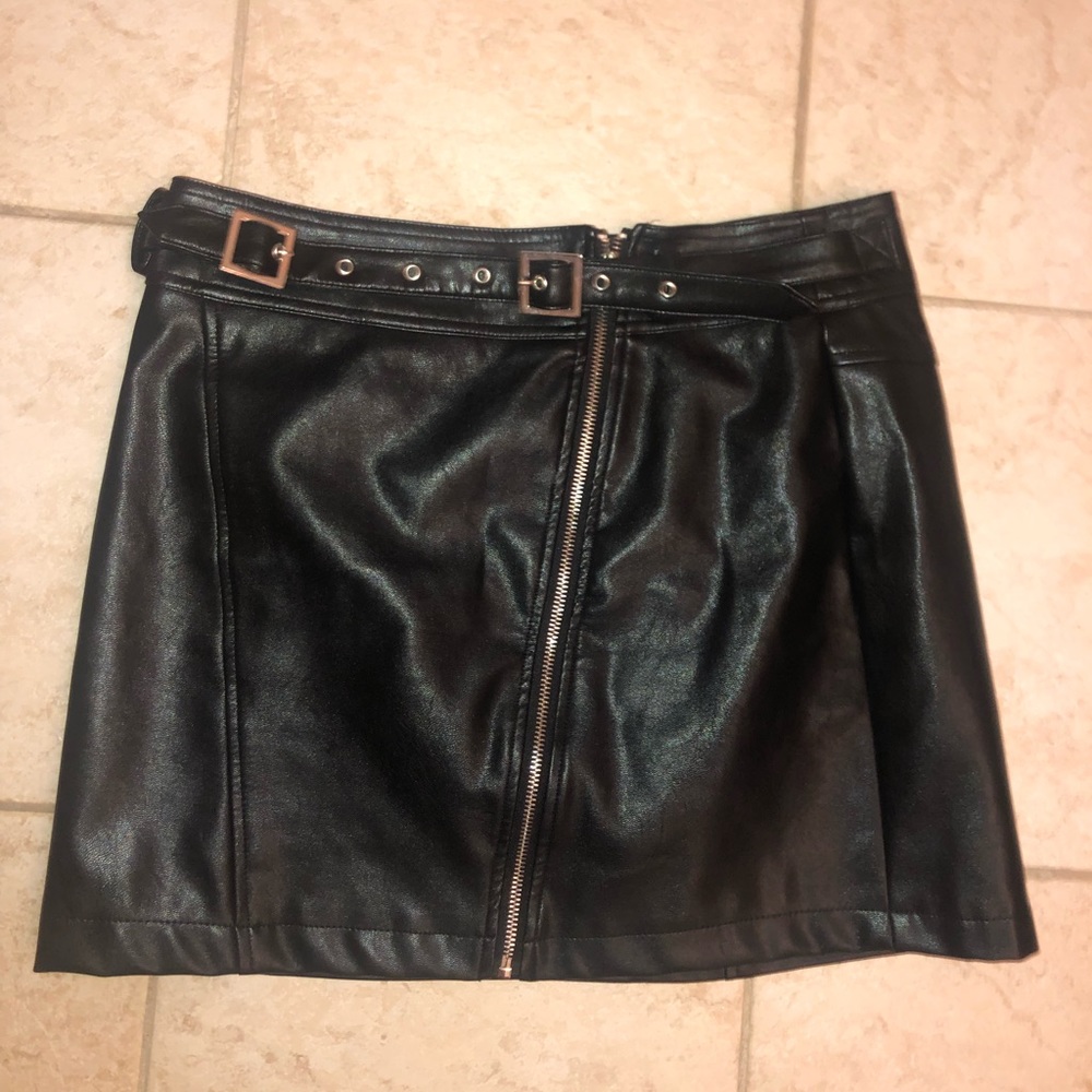 Black Leather Skirt